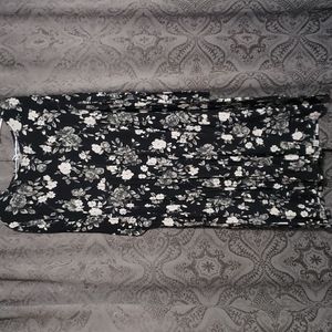 Long sleeve floral Tshirt dress